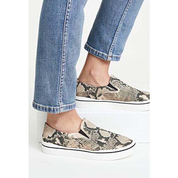 New Steven Riga Snake Print Slip On Sneakers Women's Size 7 - Picture 1 of 11